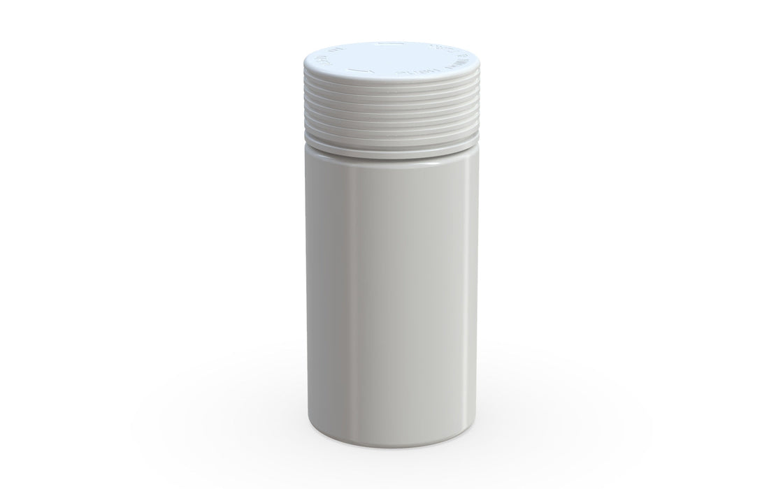 180CC/6FL.OZ Spiral CR - Container With Inner Seal & Tamper - Opaque White With Opaque White Lid