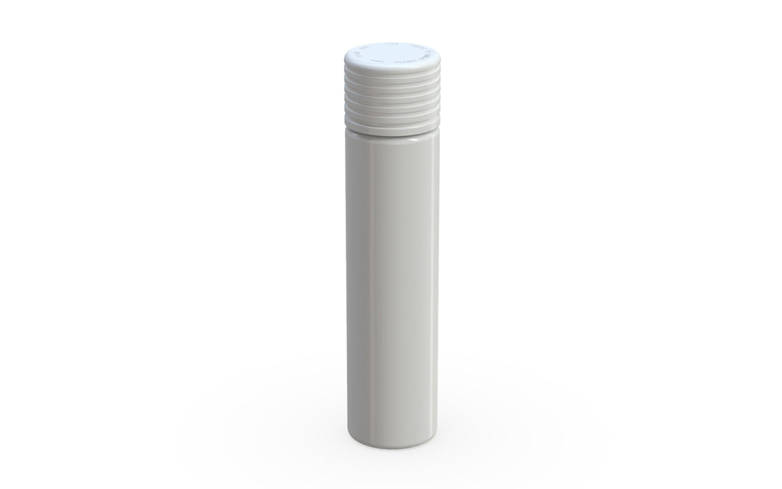 Spiral CR - Tube 95mm with Inner Seal & Tamper - Opaque White with Opaque White Lid