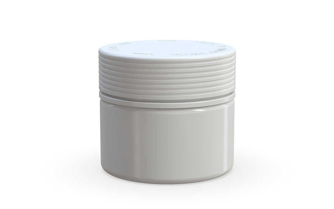 300CC/10FL.OZ Spiral CR - XL Container With Inner Seal & Tamper - Opaque White With Opaque White Lid