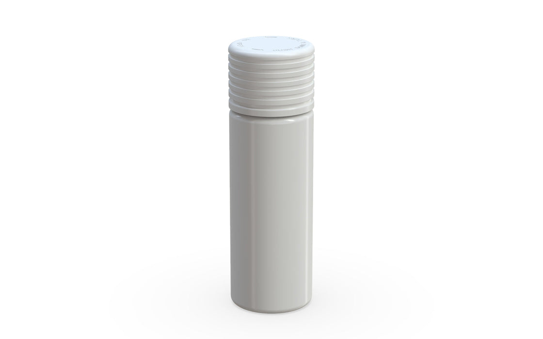 Spiral CR - Tube 65mm with Inner Seal & Tamper - Opaque White with Opaque White Lid