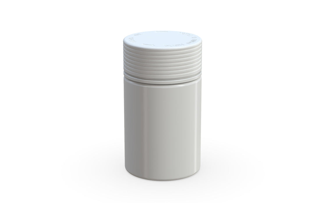 150CC/5OZ Spiral CR - Container With Inner Seal & Tamper - Opaque White With Opaque White Lid