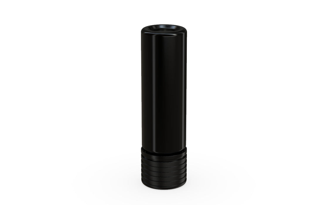 510 Cartridge Spiral CR Container Flat Top - Opaque Black With Opaque Black Lid