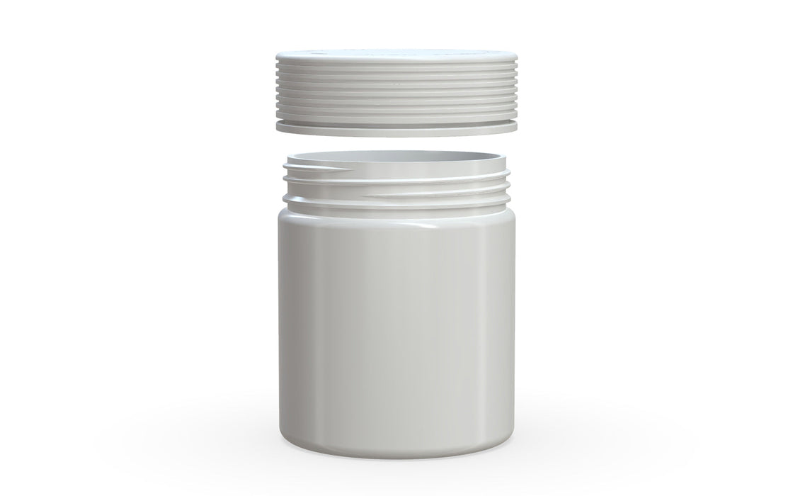 550CC/18.5FL.OZ  Spiral CR - XL Container With Inner Seal & Tamper - Opaque White With Opaque White Lid