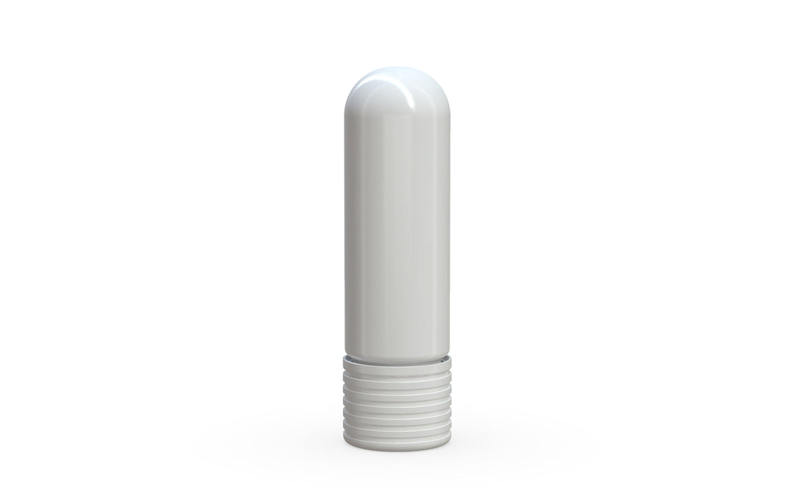 510 Cartridge Spiral CR Container Round Top - Opaque White With Opaque White Lid