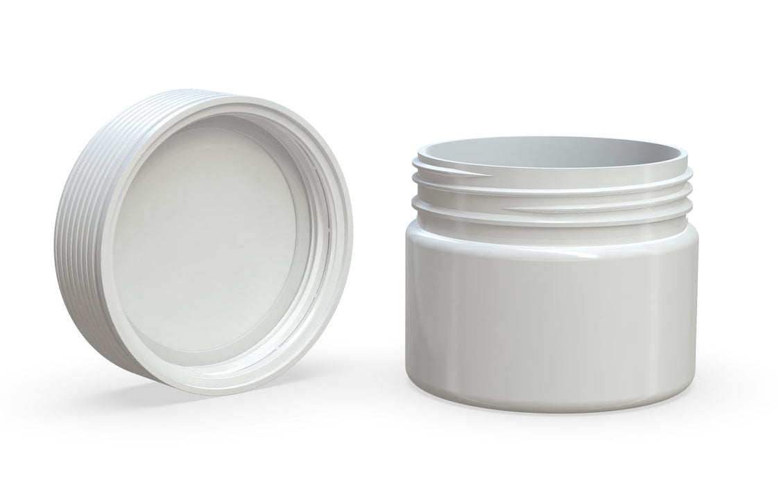 300CC/10FL.OZ Spiral CR - XL Container With Inner Seal & Tamper - Opaque White With Opaque White Lid