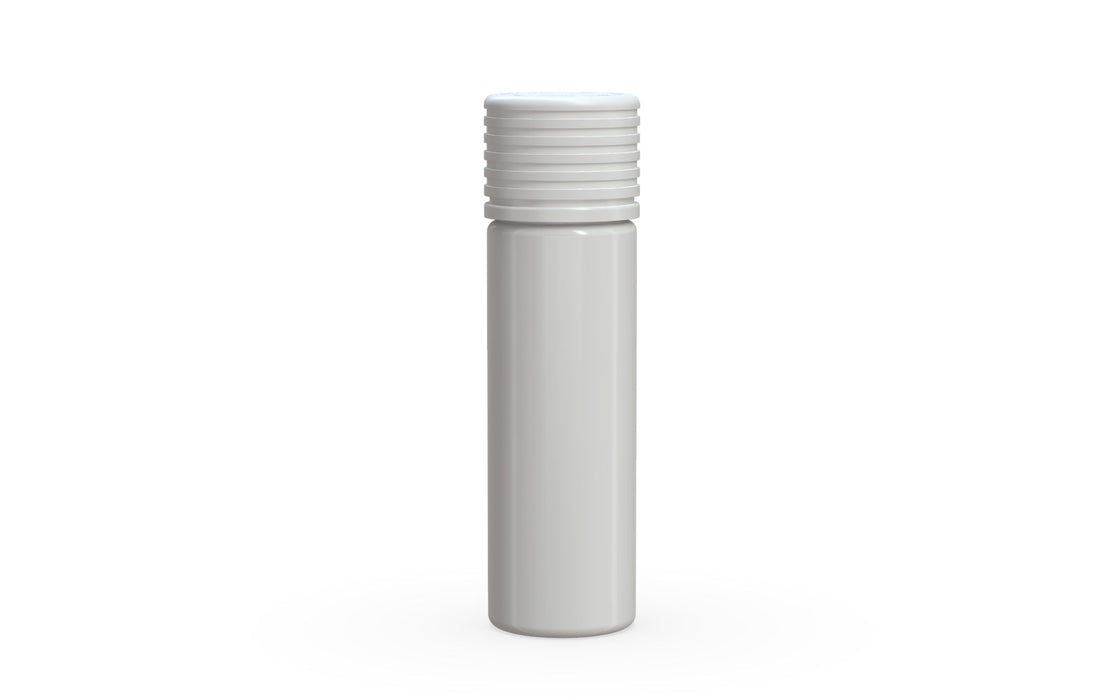 510 Cartridge Spiral CR Container Flat Top - Opaque White With Opaque White Lid
