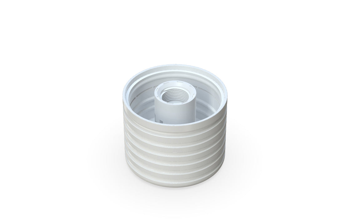 510 Cartridge Spiral CR Container Round Top - Opaque White With Opaque White Lid