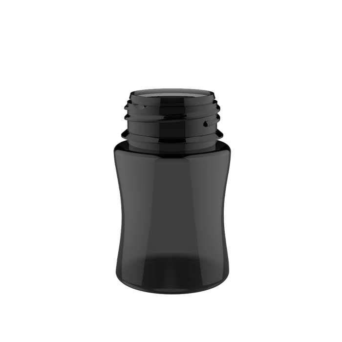 Chubby Gorilla 60ML Stubby Unicorn Bottle - Black Transparent Bottle / Black Cap - V3 - Copackr.com