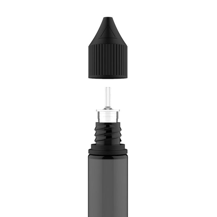 Chubby Gorilla - 20ML Unicorn Bottle - Transparent Black Bottle / Black Cap - V3 - Copackr.com