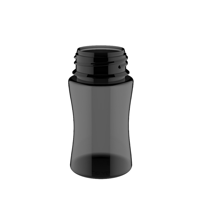 Chubby Gorilla - 75ML Stubby Unicorn Bottle - Transparent Black Bottle / Black Cap - V3 - Copackr.com