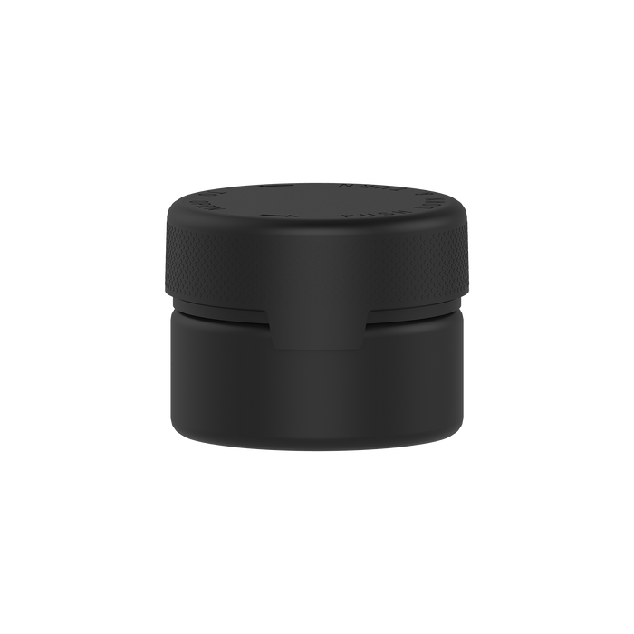 220CC/7.5FL.OZ/220ML Aviator CR - XL Container With Inner Seal & Tamper - Opaque Black With Opaque Black Lid - Copackr.com
