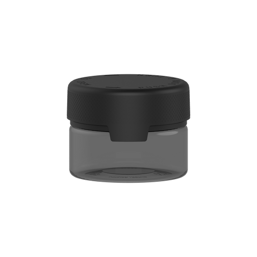 220CC/7.5FL.OZ/220ML Aviator CR - XL Container With Inner Seal & Tamper - Translucent Black With Opaque Black Lid - Copackr.com