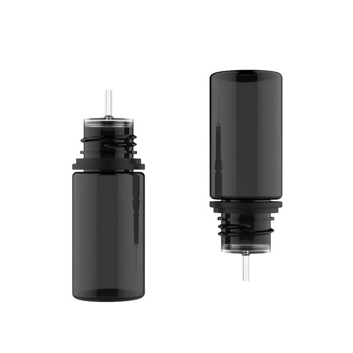 Chubby Gorilla Chubby Gorilla - 30ML Stubby Unicorn Bottle - Transparent Black Bottle / Black Cap - V3