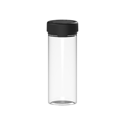 240ML Aviator CR - Container - Clear Natural With Opaque Black Lid - Copackr.com