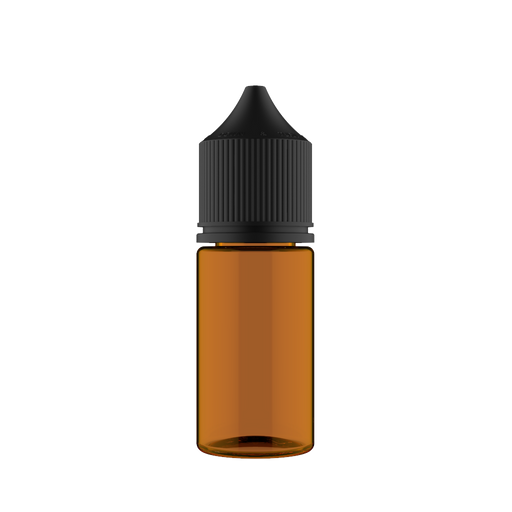 Chubby Gorilla - 30ML Stubby Unicorn Bottle - Amber Bottle / Black Cap - V3 - Copackr.com