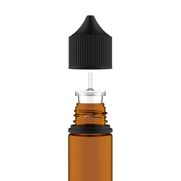 Chubby Gorilla - 75ML Unicorn Bottle - Amber Bottle / Black Cap - V3 - Copackr.com