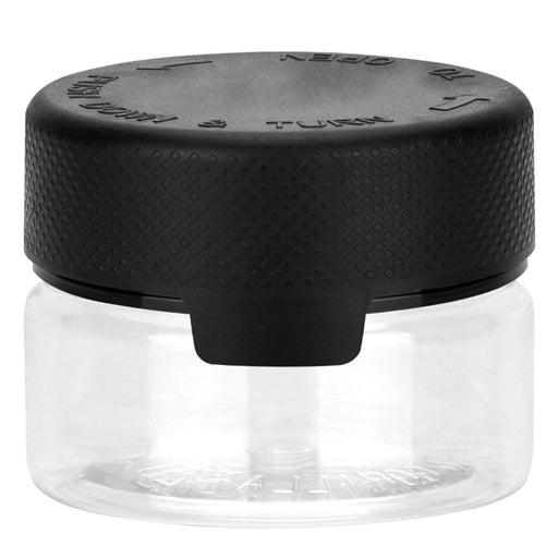 30CC/1FL.OZ/30ML Aviator CR - Container With Inner Seal & Tamper - Clear Natural With Opaque Black Lid - Copackr.com