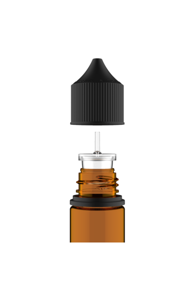 Chubby Gorilla - 30ML Stubby Unicorn Bottle - Amber Bottle / Black Cap - V3 - Copackr.com