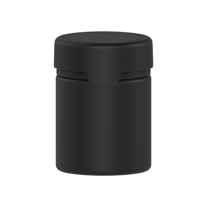 550CC/18.5FL.OZ/550ML Aviator CR - XL Container With Inner Seal & Tamper - Opaque Black With Opaque Black Lid - Copackr.com