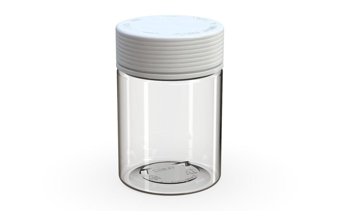 650CC/21.5FL.OZ Spiral CR - XL Container With Inner Seal & Tamper - Clear Natural With Opaque White Lid