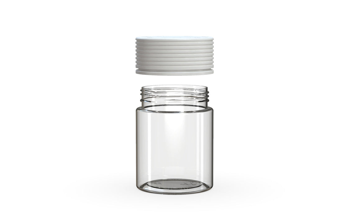 120CC/4FL.OZ/120ML Spiral CR - Clear Natural With Opaque White Lid