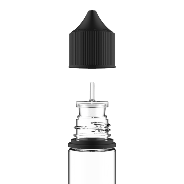 Chubby Gorilla 60ML Unicorn Bottle - Clear Bottle / Black Cap - V3 - Copackr.com