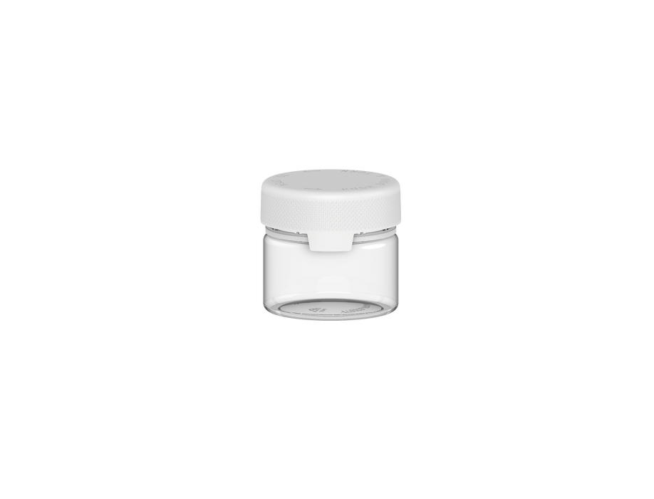 300CC/10FL.OZ/300ML Aviator CR - XL Container With Inner Seal & Tamper - Clear Natural With Opaque White Lid