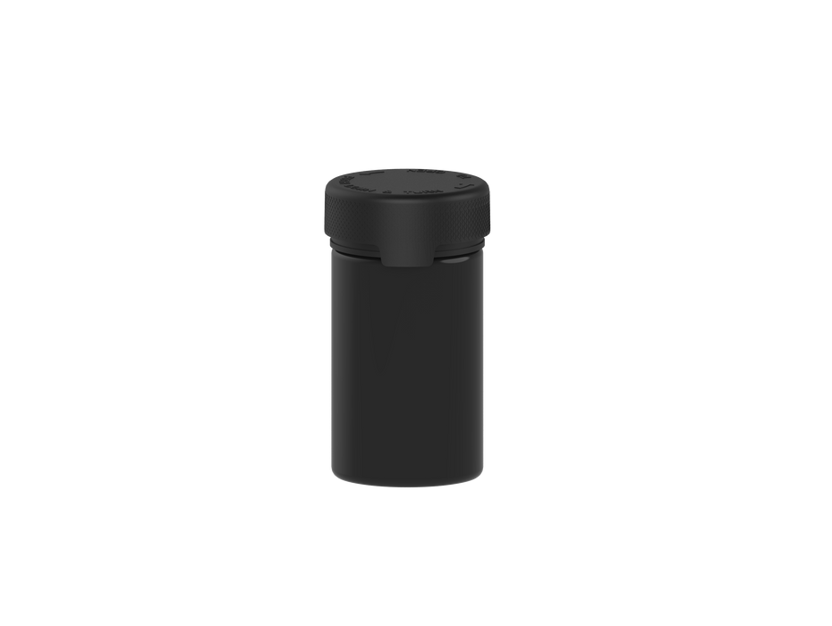 150CC/5OZ/150ML Aviator CR - Container With Inner Seal & Tamper - Opaque Black With Opaque Black Lid