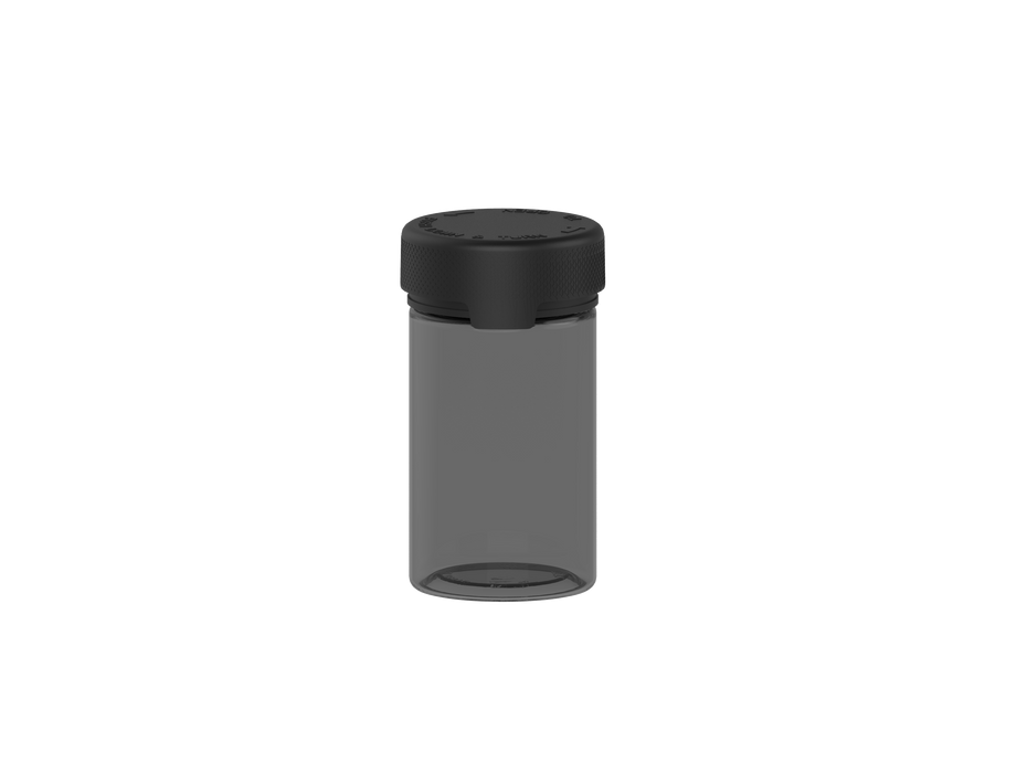 150CC/5OZ/150ML Aviator CR - Container With Inner Seal & Tamper - Translucent Black With Opaque Black Lid