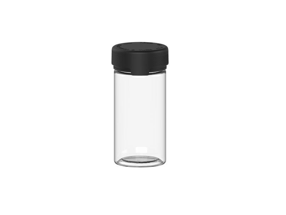 180CC/6FL.OZ/180ML Aviator CR - Container - Clear Natural With Opaque Black Lid