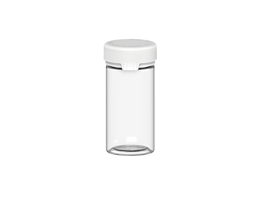 180CC/6FL.OZ/180ML Aviator CR - Container With Inner Seal & Tamper - Clear Natural With Opaque White Lid