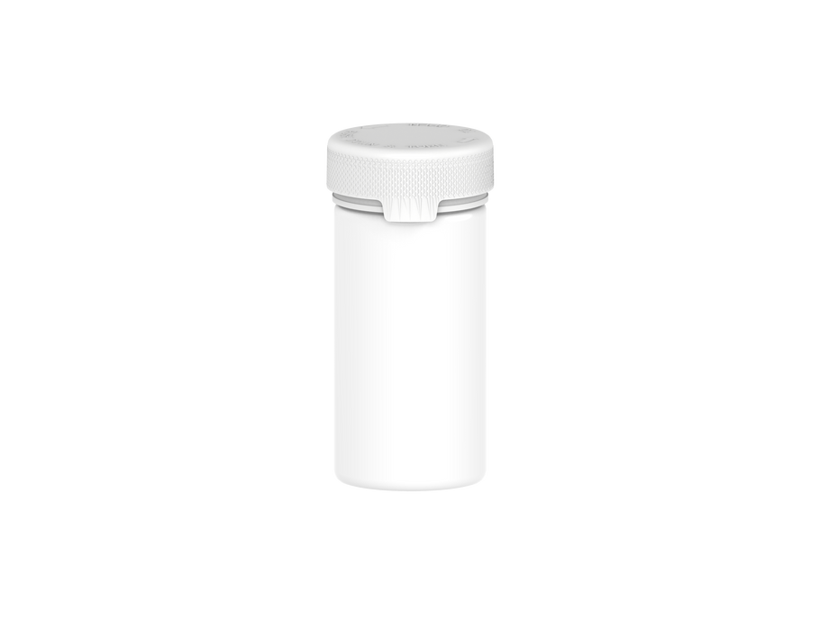 180CC/6FL.OZ/180ML Aviator CR - Container With Inner Seal & Tamper - Opaque White With Opaque White Lid