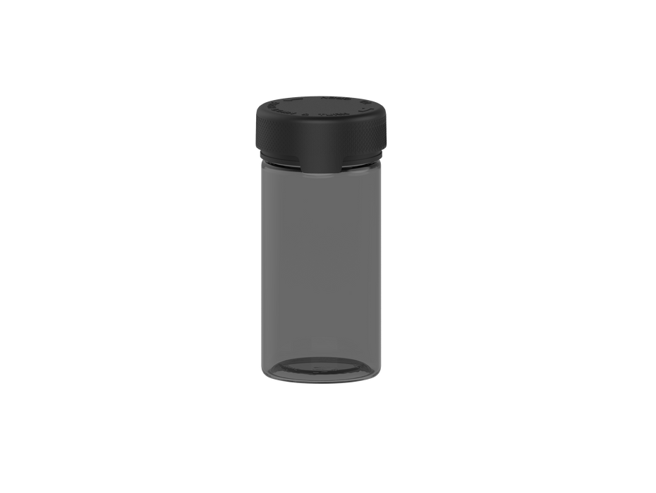 180CC/6FL.OZ/180ML Aviator CR - Container With Inner Seal & Tamper - Translucent Black With Opaque Black Lid