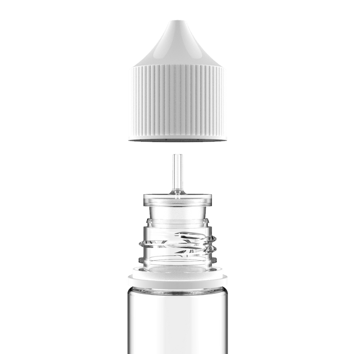 Chubby Gorilla - 30ML Stubby Unicorn Bottle - Clear Bottle / White Cap - V3 - Copackr.com