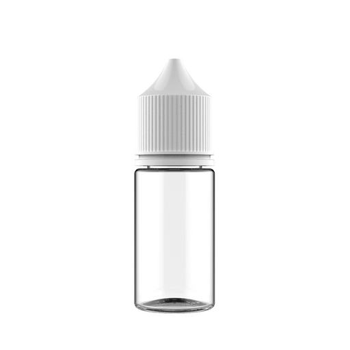 Chubby Gorilla - 30ML Stubby Unicorn Bottle - Clear Bottle / White Cap - V3 - Copackr.com