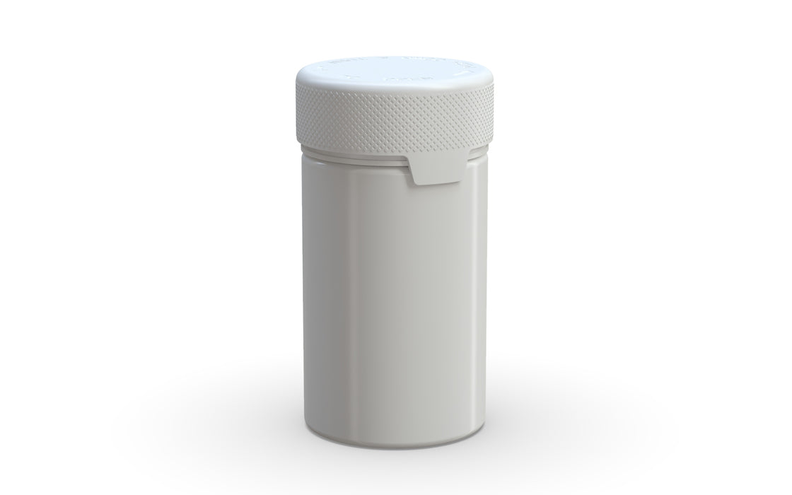 150CC/5OZ/150ML Aviator CR - nádoba s vnitřním těsněním a pojistkou proti otevření - neprůhledná bílá s neprůhledným bílým víkem
