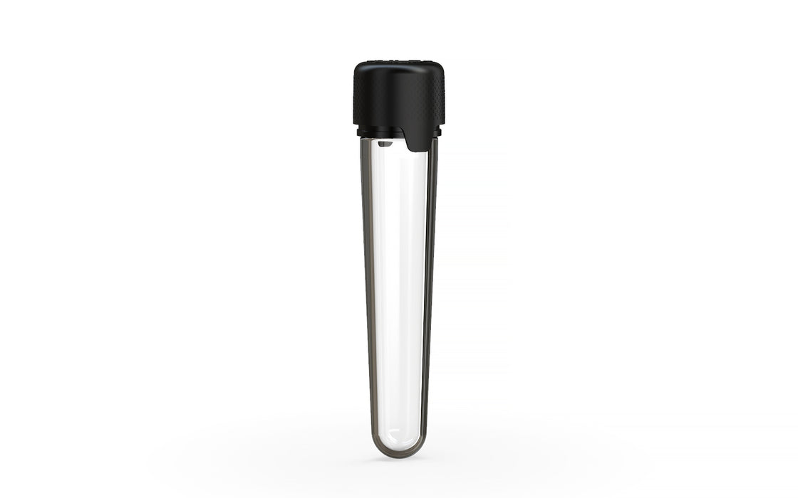 Aviator CR - Tuba 100 mm s vnitřním těsněním a tamperem - čirá přírodní (průhledná) s neprůhledným černým víkem