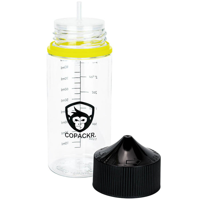 Značková láhev Chubby Gorilla V3 s kapátkem Copackr : plastové láhve o objemu 100 ml s odměrkou - Copackr.com
