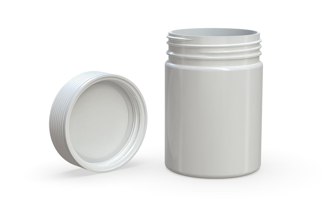 650CC/21,5FL.OZ Spiral CR - XL kontejner s vnitřním těsněním a tamperem - neprůhledný bílý kontejner s neprůhledným bílým víkem