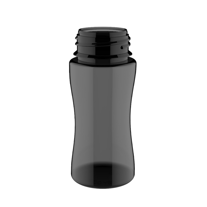 Chubby Gorilla - 100ML Unicorn Láhev - průhledná černá láhev / černý uzávěr - V3 - Copackr.com