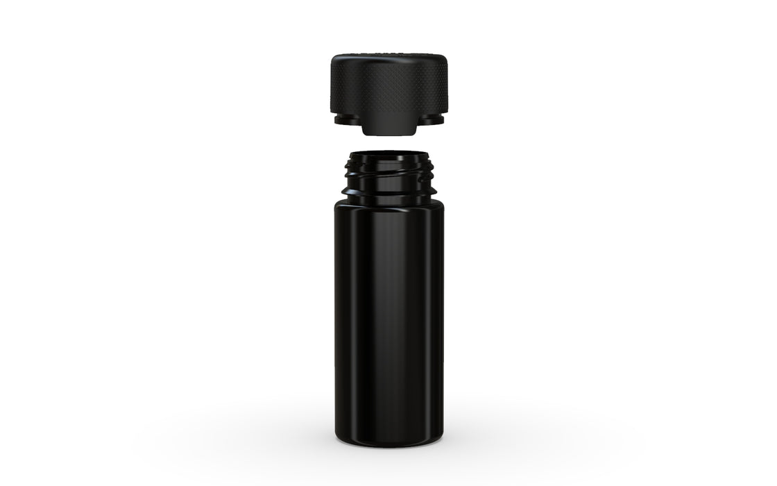 Chubby Gorilla - 120ML Aviator Flasche - undurchsichtige schwarze Flasche / undurchsichtige schwarze Kappe