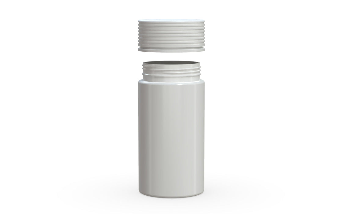 180CC/6FL.OZ Spiral CR - Behälter mit Innensiegel & Manipulationssicherung - opak weiß mit opak weißem Deckel