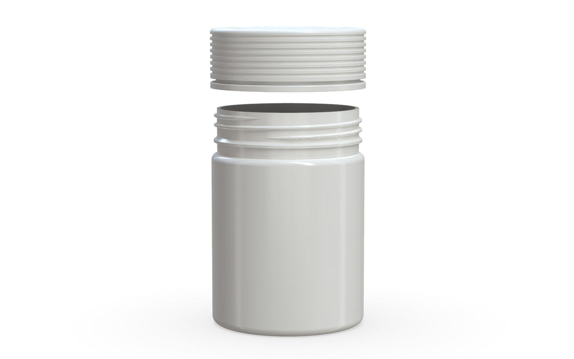 650CC/21.5FL.OZ Spiral CR - XL-Container mit Innensiegel & Tamper - Opak-weißer Container mit opak-weißem Deckel