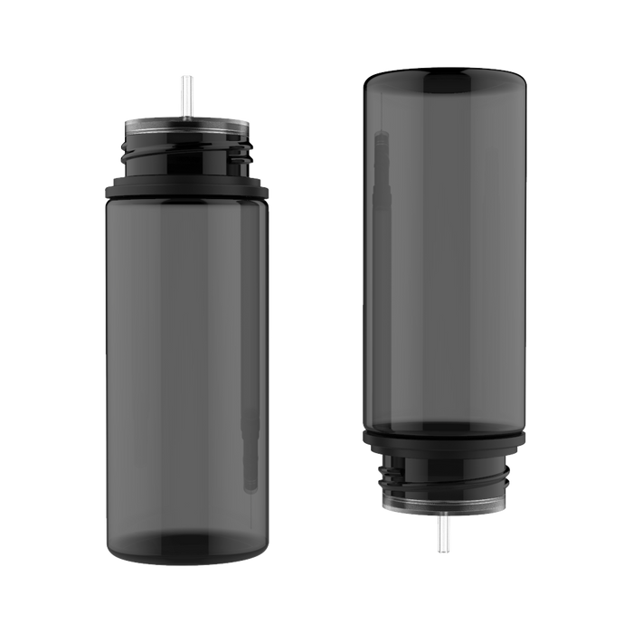 Chubby Gorilla - 120ML produktionsreife Einhornflasche - Durchsichtige schwarze Flasche / schwarzer Deckel - V3