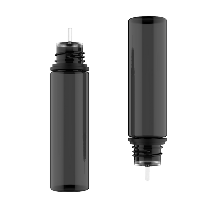 Chubby Gorilla 60ML boca jednoroga spremna za proizvodnju - prozirna crna boca / crna kapa - V3