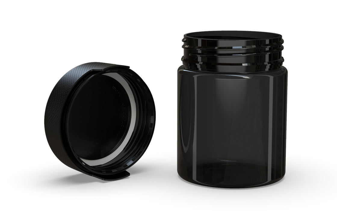 550CC/18.5FL.OZ/550ML Aviator CR - Contenitore XL con sigillo interno e manomissione - Nero traslucido con coperchio nero opaco