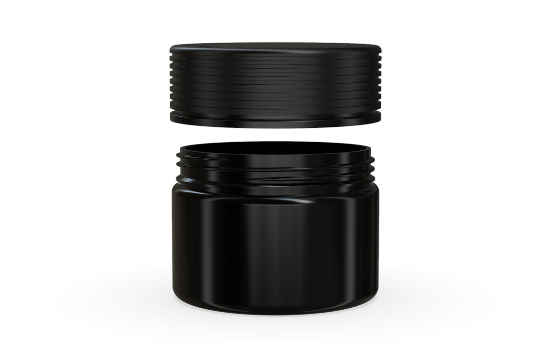 300CC/10FL.OZ Spiral CR - Contenitore XL con sigillo interno e manomissione - nero opaco con coperchio nero opaco