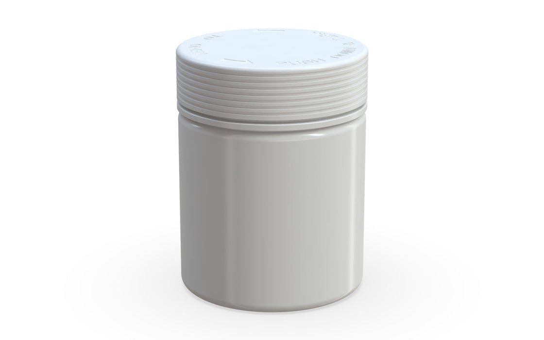 550CC/18,5FL.OZ Spiral CR - Contenitore XL con sigillo interno e manomissione - Bianco opaco con coperchio bianco opaco