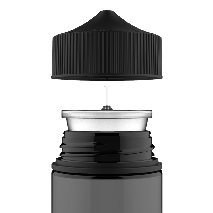 Chubby Gorilla - 200ML Unicorn Bottiglia - Bottiglia nera trasparente / Tappo nero - V3 - Copackr.com