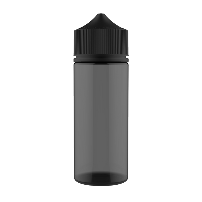 Chubby Gorilla - Butelka Unicorn 120 ml gotowa do produkcji - przezroczysta czarna butelka / czarna nakrętka - V3